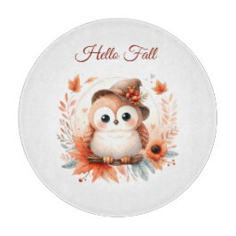 Cute Autumn Uggla Sitta vid Gren