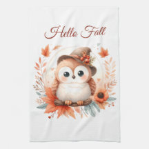 Cute Autumn Uggla Sitta vid Gren