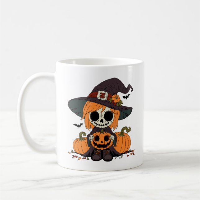 Cute Autumn Witch Kaffemugg (Vänster)
