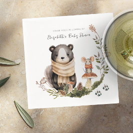 Cute Autumn Woodland | Barnskötare Napkins Pappersservett