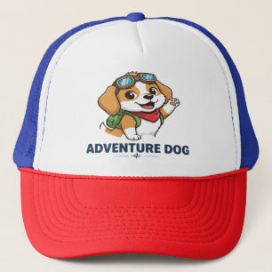 Cute Äventyr Hund T-Shirt - Funny Puppy Goggles D Keps