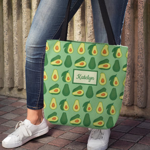 Cute Avocado Älskare Anpassningsbar Grönt Tygkasse