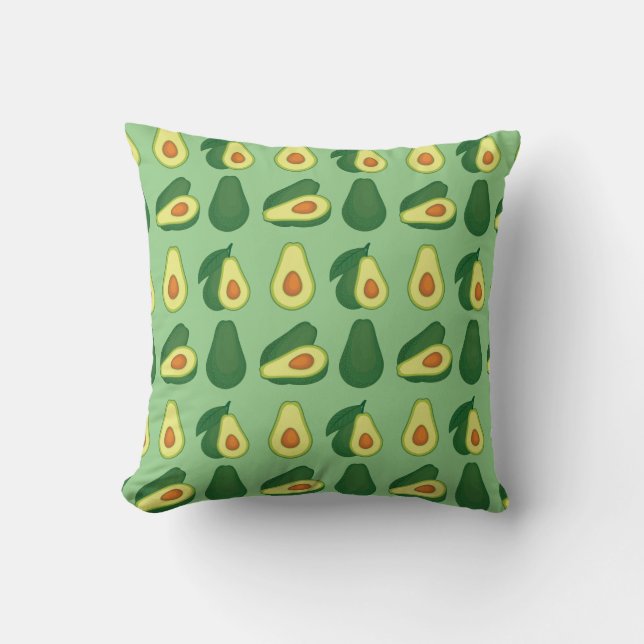 Cute Avocado Älskare Funny Foodie Kudde (Framsida)