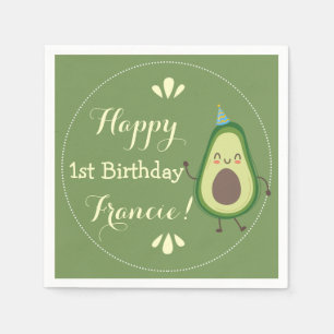 Cute Avocado anpassar färgämnet från första födels Pappersservett