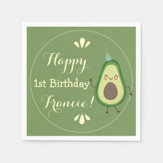 Cute Avocado anpassar färgämnet från första födels Pappersservett