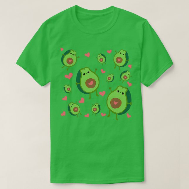 Cute avocado avocado med hjärtan t shirt (Design framsida)