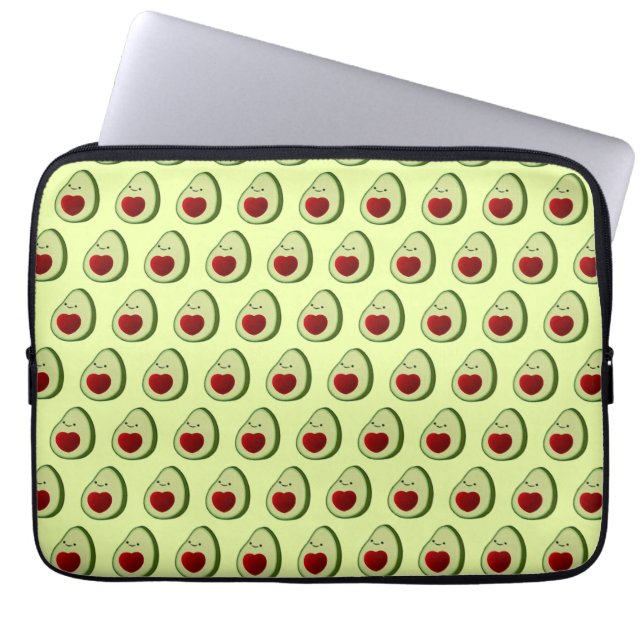 Cute Avocado Background Laptop Fodral (Framsidan)