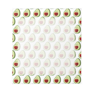 Cute Avocado Background Mönster Anteckningsblock