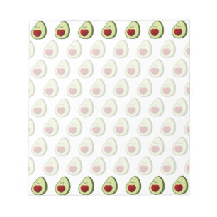 Cute Avocado Background Mönster Anteckningsblock