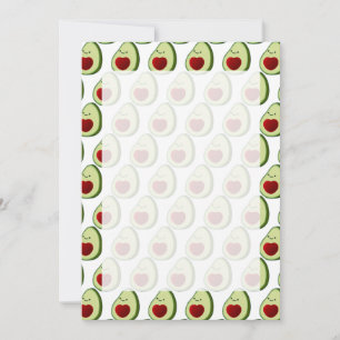 Cute Avocado Background Mönster Inbjudningar