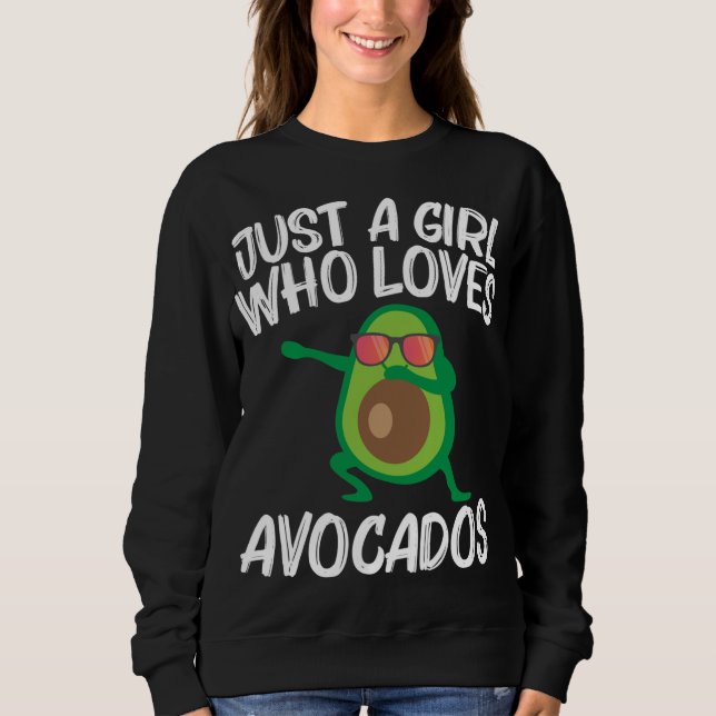 Cute Avocado-design för flickor, ungar, friska fru T Shirt (Framsida)