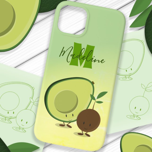 Cute Avocado Food Monogram (Skapare uppladdad)