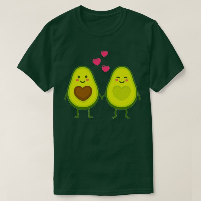 Cute avocado-fruktpar t shirt (Design framsida)