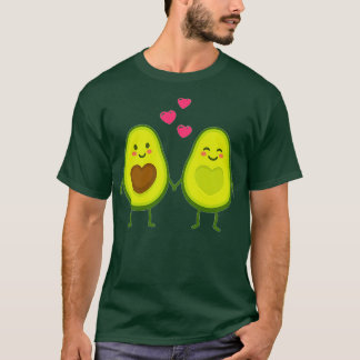 Cute avocado-fruktpar t shirt