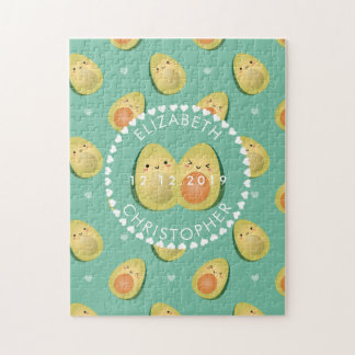 Cute Avocado Funny I kärlek You Bröllop-årsdagen Pussel