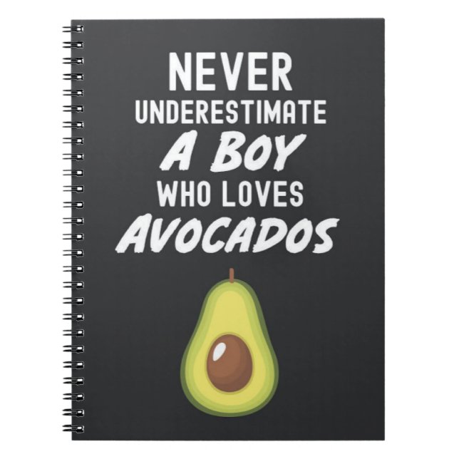 Cute Avocado Gifts For Boys Guacamole For Kids Anteckningsbok (Framsidan)