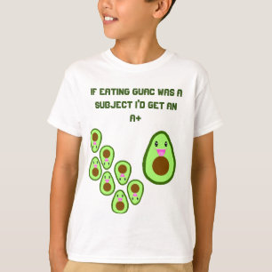 Cute Avocado Guac Funny Kids School Joke T Shirt