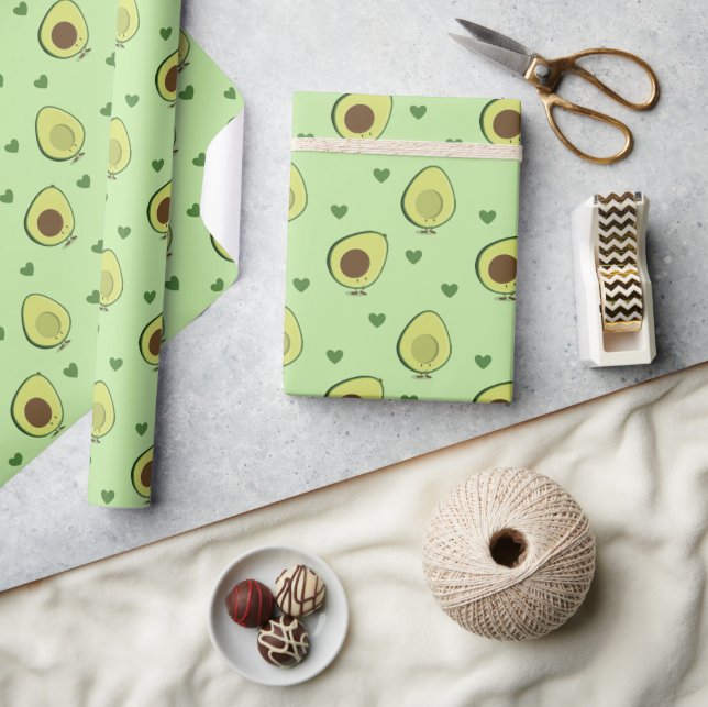 Cute Avocado Heart Food Presentpapper (Hantverk)