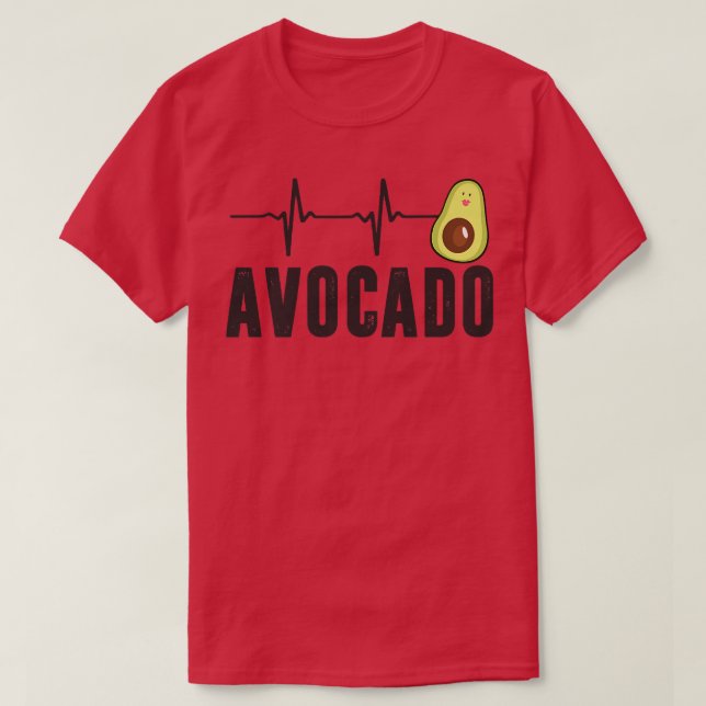 Cute Avocado Heartslag, Vegan För manar Women, Gua T Shirt (Design framsida)