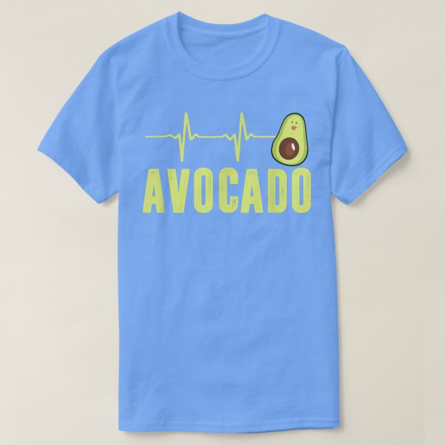 Cute Avocado Heartslag, Vegan För manar Women, Gua T Shirt (Design framsida)