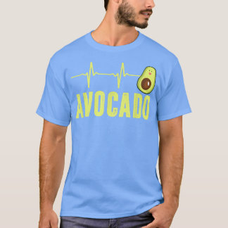 Cute Avocado Heartslag, Vegan För manar Women, Gua T Shirt