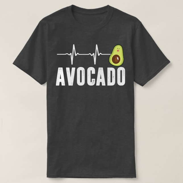 Cute Avocado Heartslag, Vegan För manar Women, Gua T Shirt (Design framsida)