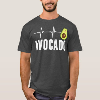 Cute Avocado Heartslag, Vegan För manar Women, Gua T Shirt