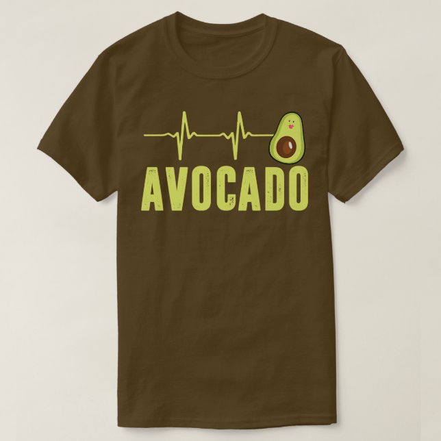 Cute Avocado Heartslag, Vegan För manar Women, Gua T Shirt (Design framsida)