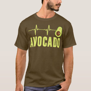 Cute Avocado Heartslag, Vegan För manar Women, Gua T Shirt