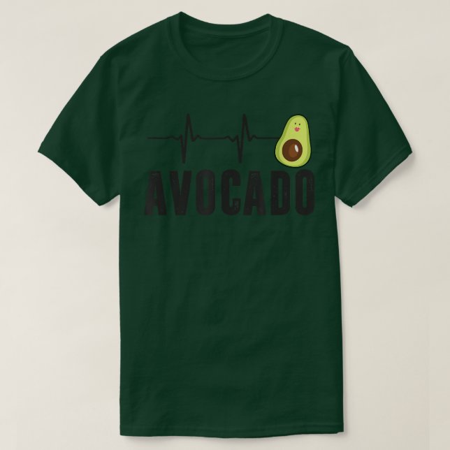 Cute Avocado Heartslag, Vegan För manar Women, Gua T Shirt (Design framsida)