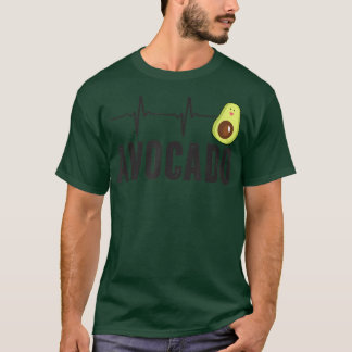Cute Avocado Heartslag, Vegan För manar Women, Gua T Shirt
