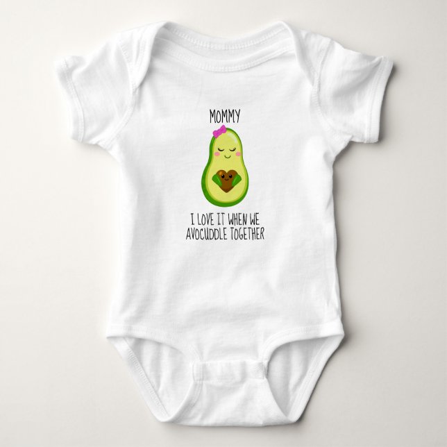 Cute Avocado i Kärlek när vi undviker Mamma T Shirt (Framsida)