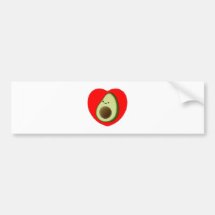 Cute Avocado i rött hjärta Bildekal