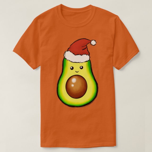 Cute Avocado-julgåva T Shirt (Design framsida)