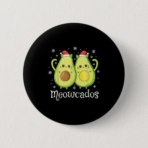 Cute Avocado Kitten Pun Funny Julafton Food Animal Knapp