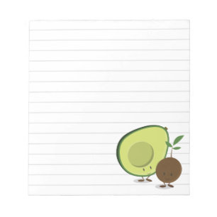Cute Avocado Lining Food Anteckningsblock