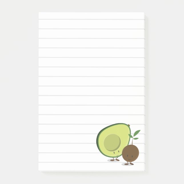 Cute Avocado Lining Food Post-it Block (Framsida)