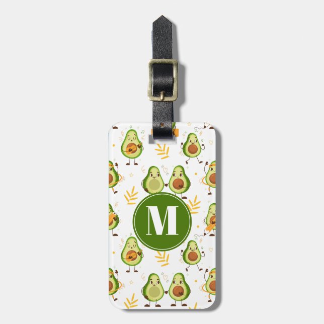 Cute Avocado Luggage Tag Bagagebricka (Vertikal Framsida)