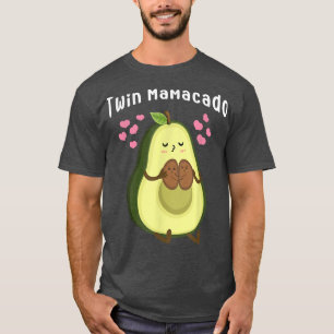 Cute Avocado Mamma Fruit Gravid Gravid Mamma Twi T Shirt