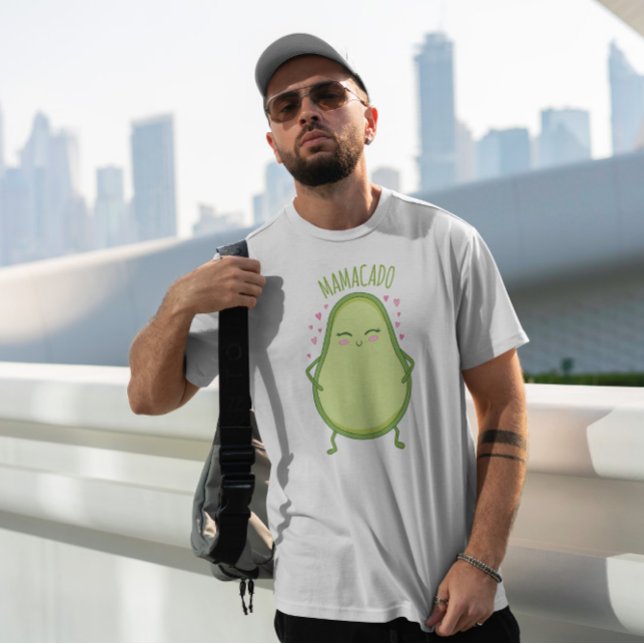Cute Avocado Mamma Tecknad T Shirt (Skapare uppladdad)