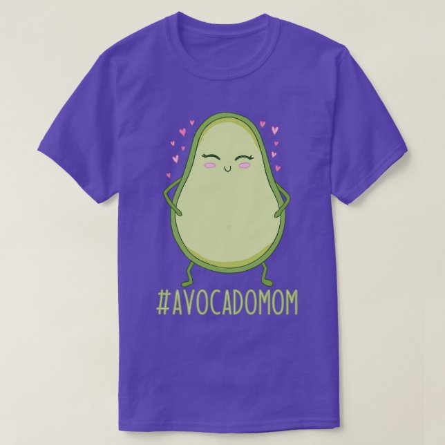 Cute Avocado Mamma Vegan Avocado Älskare T Shirt (Design framsida)
