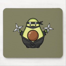 Cute Avocado Ninja Shuriken Warrior Illustration Musmatta