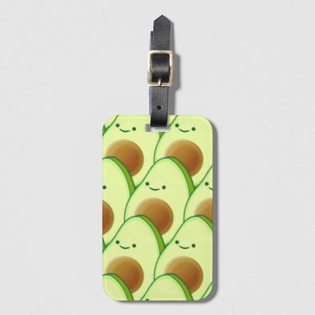 Cute Avocado över hela Teckning Bagagebricka (Framsida vertikal)