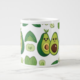Cute Avocado, par telefonväska | Funny Kawaii Frui Jumbo Mugg