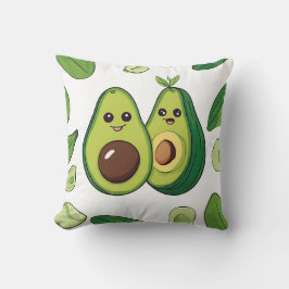 Cute Avocado, par telefonväska | Funny Kawaii Frui Kudde