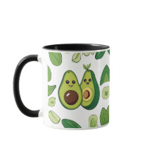 Cute Avocado, par telefonväska | Funny Kawaii Frui