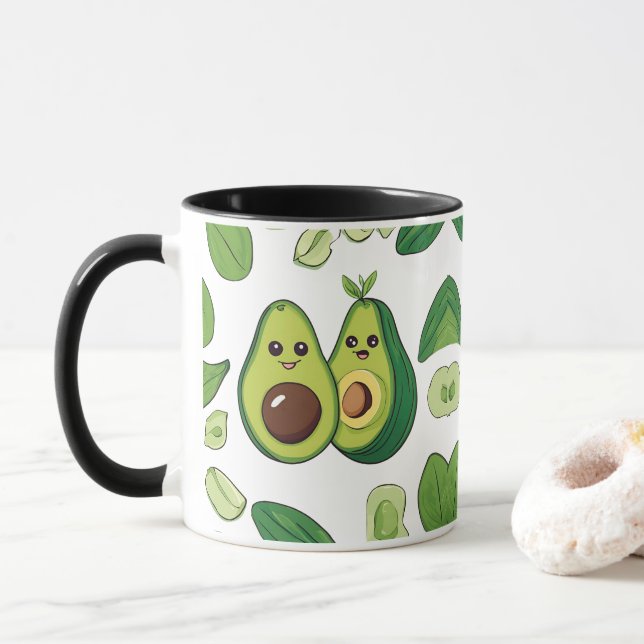 Cute Avocado, par telefonväska | Funny Kawaii Frui Mugg (Med munk)
