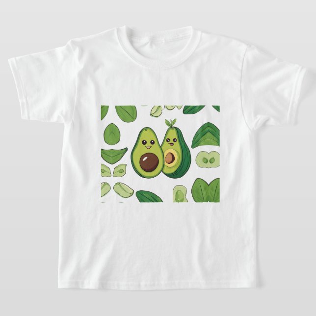 Cute Avocado, par telefonväska | Funny Kawaii Frui T Shirt (Laydown)