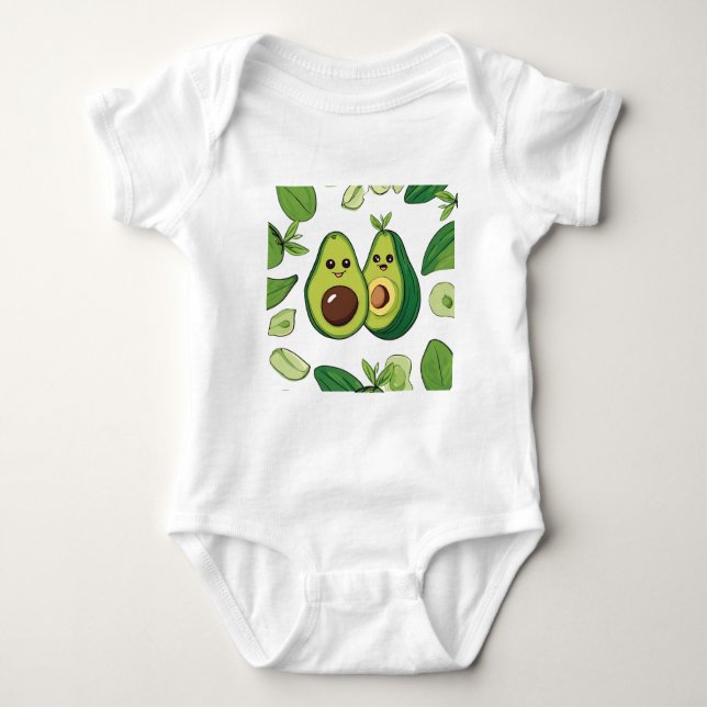 Cute Avocado, par telefonväska | Funny Kawaii Frui T Shirt (Framsida)