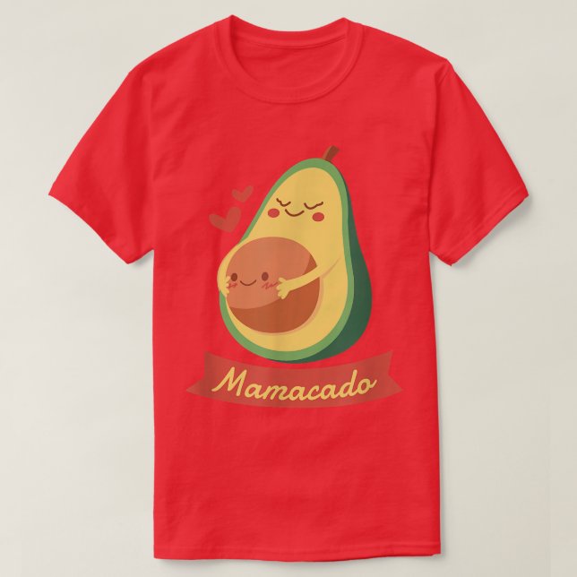Cute Avocado Pgraant Mamma Funny Mamacado Avocado  T Shirt (Design framsida)